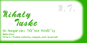 mihaly tuske business card